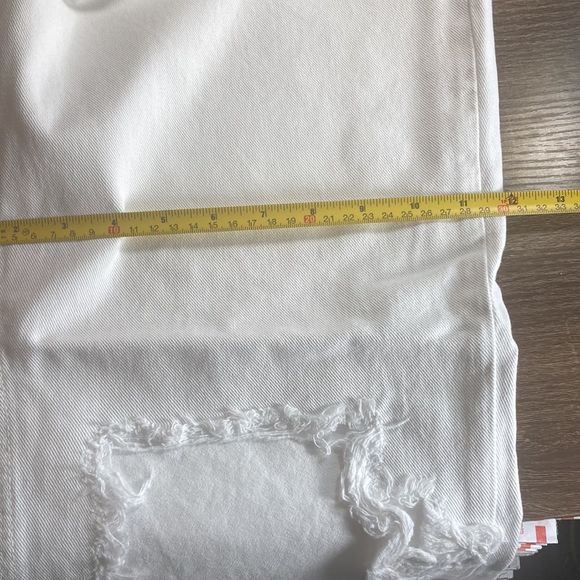 NWT Free People x We The Free Maggie Mid Rise Straight Optic White 32 - Picture 11 of 15